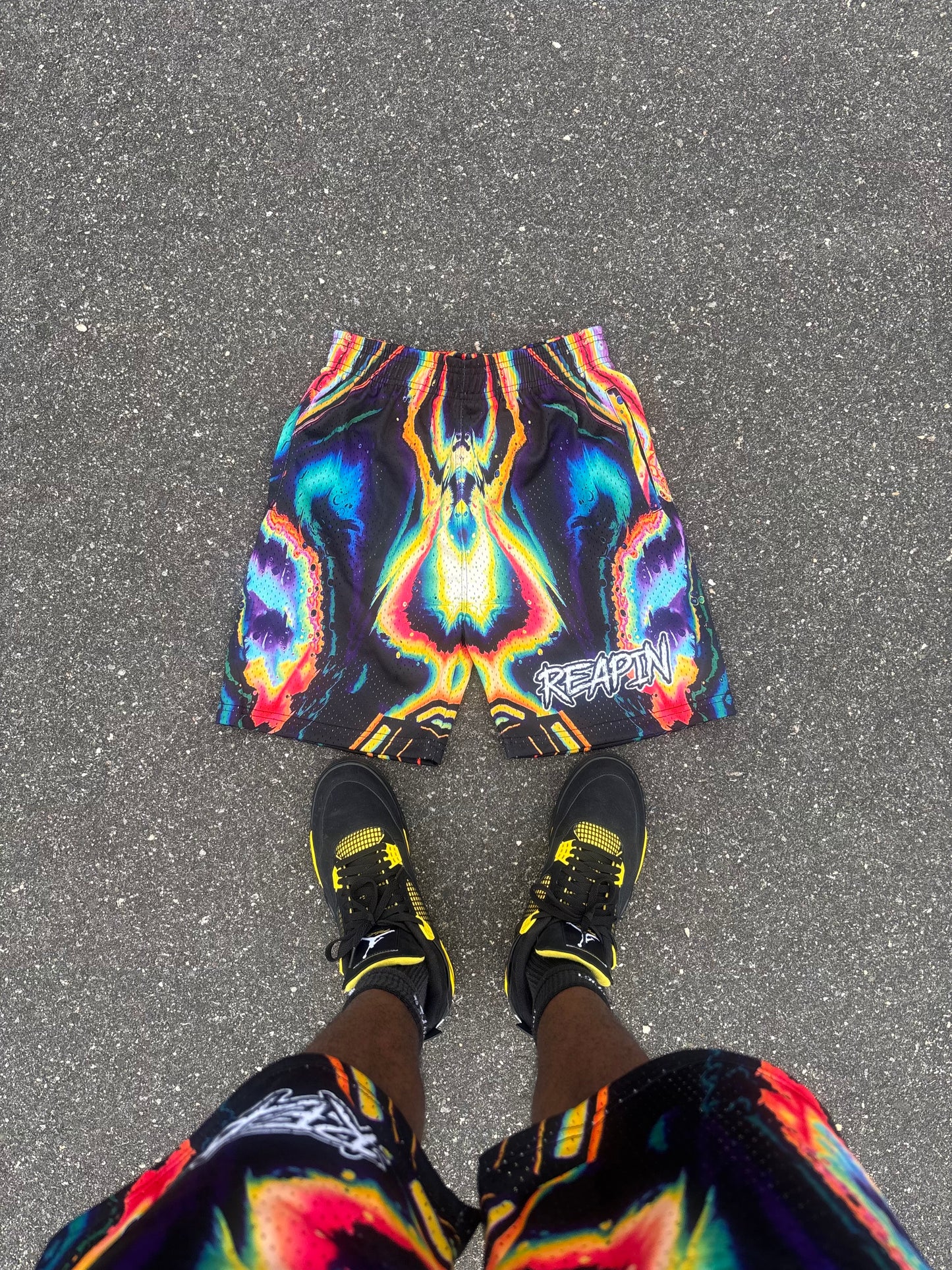 Abstract “Hypnosis” Mesh Shorts
