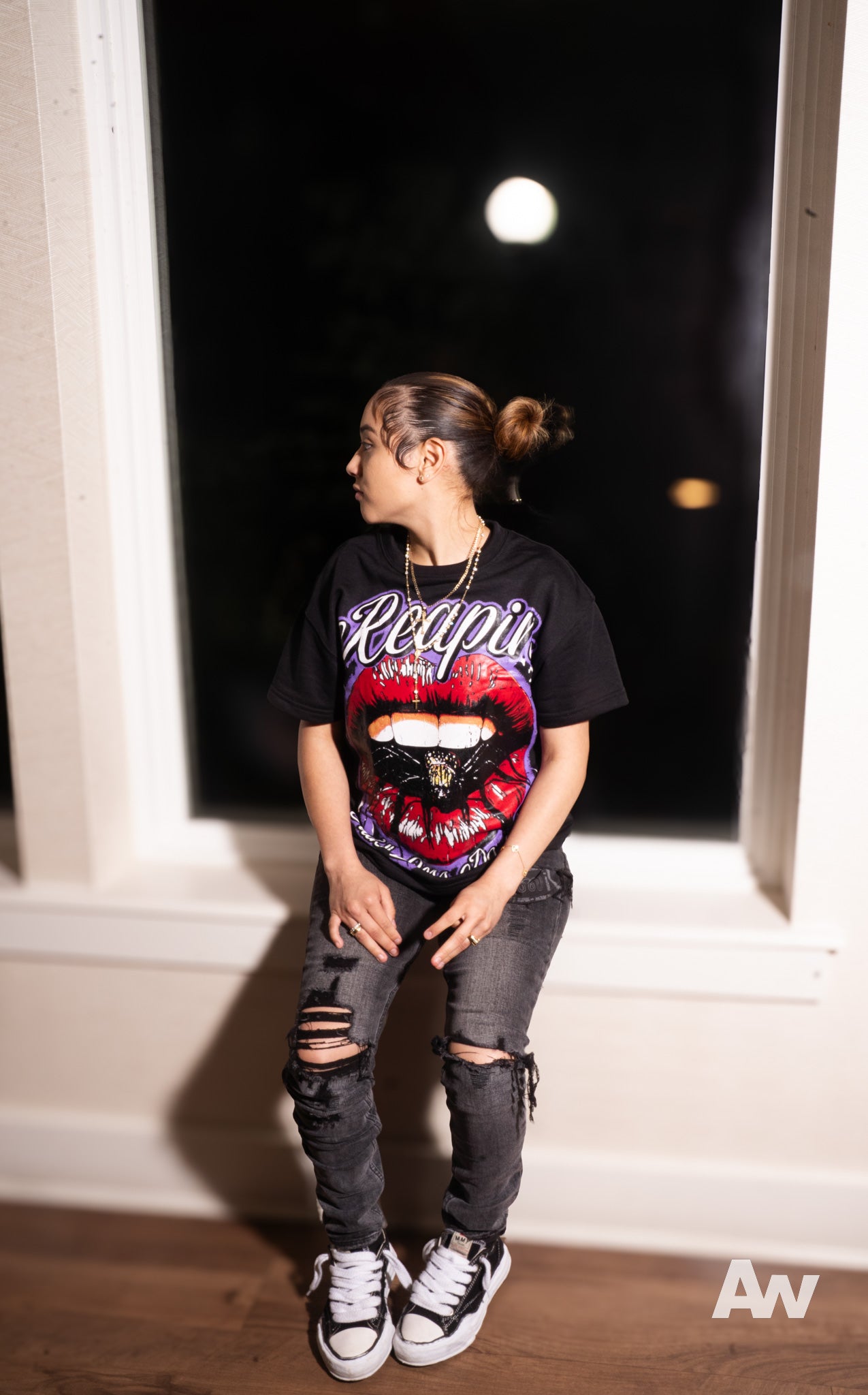 “Talk Less Do More” boxy tee