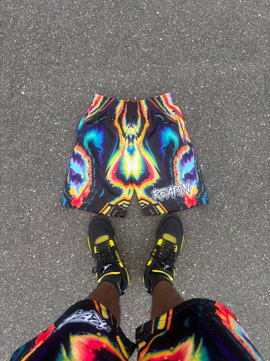 Abstract “Hypnosis” Mesh Shorts