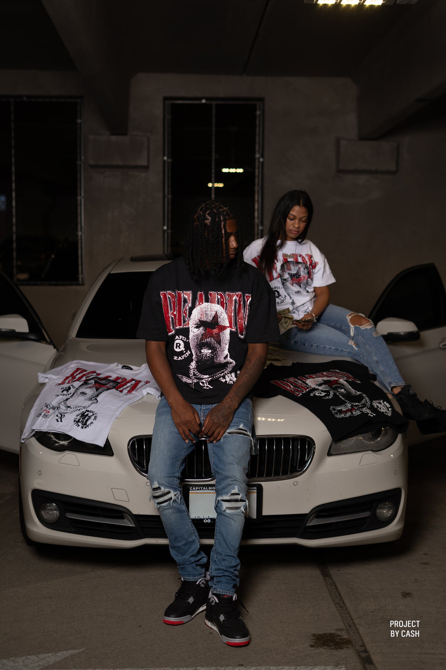 Black Ski Mask Boxy Tee