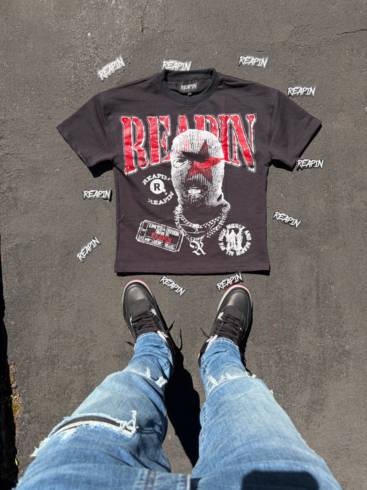 Black Ski Mask Boxy Tee