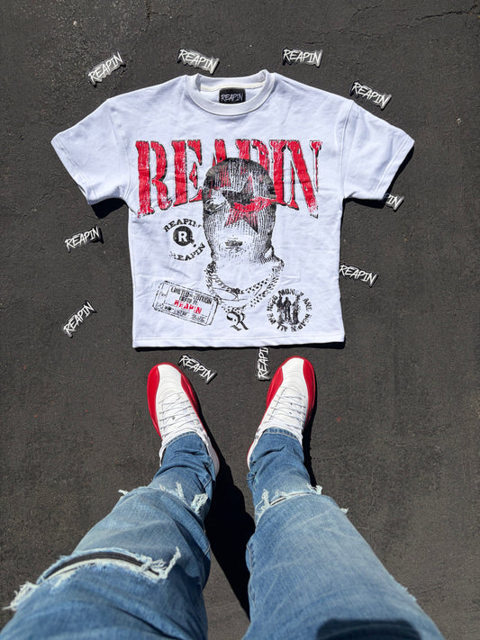 White Ski Mask Boxy Tee
